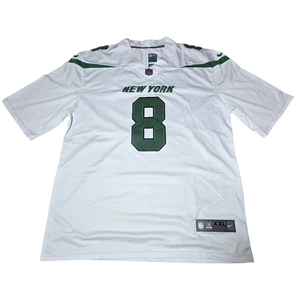 New York Jets‎ Nike Size XXL #8 Aaron Rodgers Jersey Away White B29